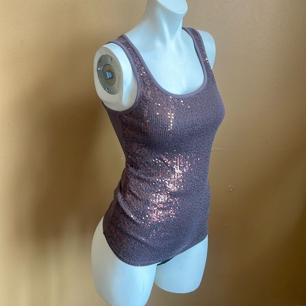 Maurices Women's dark brown/ bronze Sequin Tank Top Size S